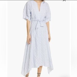 Rebecca Taylor Light Blue Chevron Dress